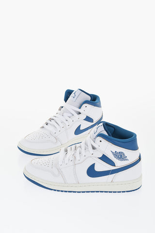 AIR JORDAN Two-Tone Leather Mid-Top Sneakers 1 MID SE