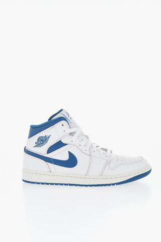 AIR JORDAN Two-Tone Leather Mid-Top Sneakers 1 MID SE