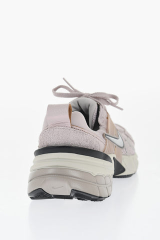 Mesh V2K RUN Low Top Sneakers with Suede Trims