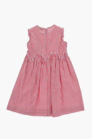 Vestito in Cotone a Quadri con Zip sul Retro