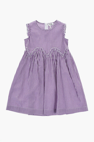 Vestito in Cotone a Quadri con Zip sul Retro