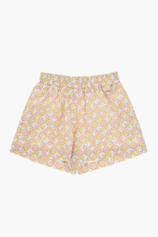 Shorts in Cotone Con Monogram All-Over