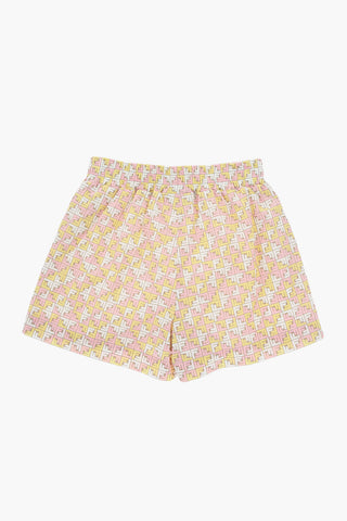 Shorts in Cotone Con Monogram All-Over