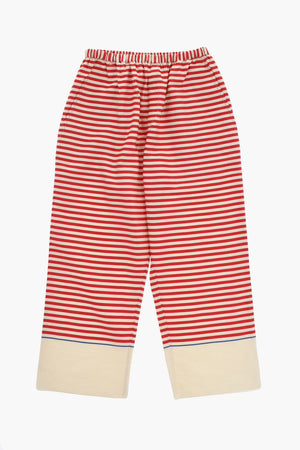 Pantaloni a Righe Bicolore con Elastico in Vita