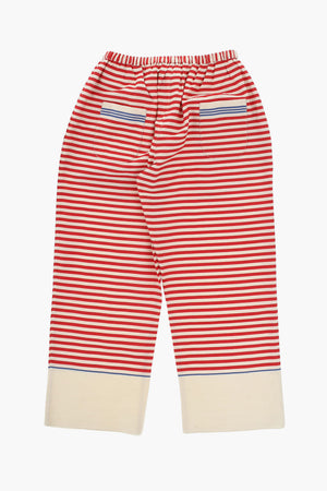 Pantaloni a Righe Bicolore con Elastico in Vita