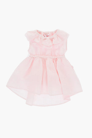 Linen Dress with Pleat Detail