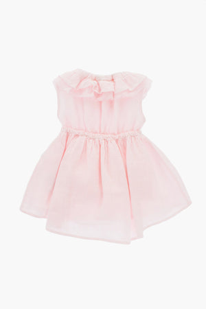 Linen Dress with Pleat Detail