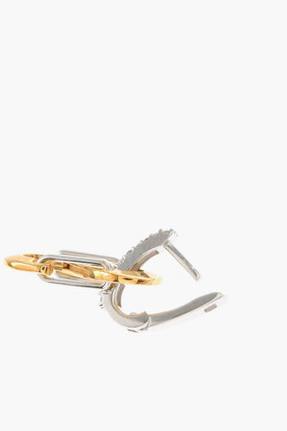 18K Yellow Gold Single ROMY Earring with Rhinestone