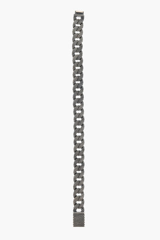 Bracciale a Catena Puntinato in Argento Brunito