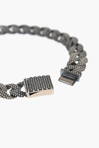Bracciale a Catena Puntinato in Argento Brunito