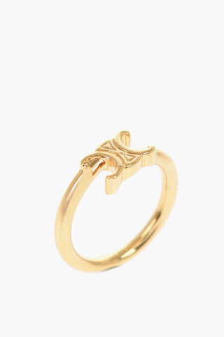 Anello Asimmetrico TRIOMPHE in Ottone Effetto Dorato