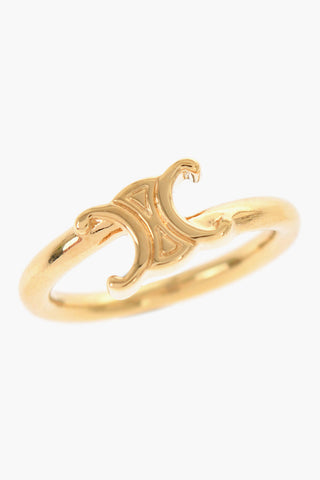 Anello Asimmetrico TRIOMPHE in Ottone Effetto Dorato