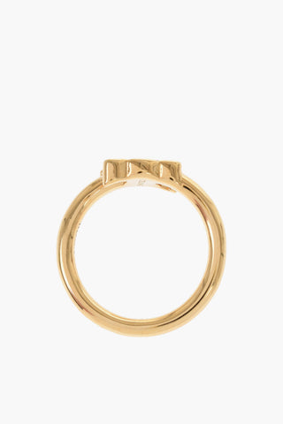 Anello Asimmetrico TRIOMPHE in Ottone Effetto Dorato