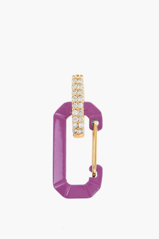 18K White Gold CHIARA Mini Single Earring with Rhinestone