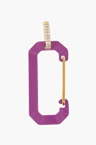 18K White Gold CHIARA Single Earring with Snap Hook