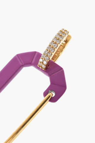 18K White Gold CHIARA Single Earring with Snap Hook