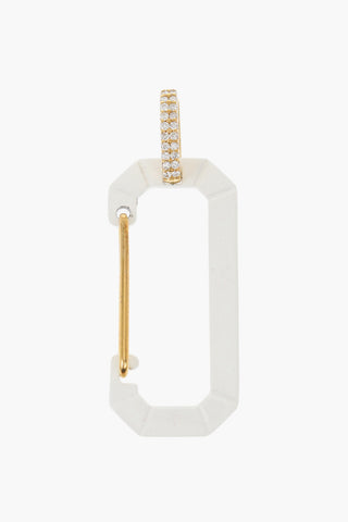 18K White Gold CHIARA Single Earring with Snap Hook
