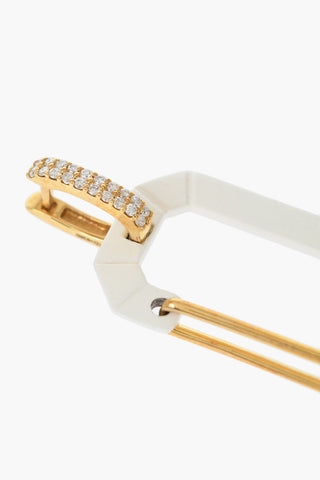 18K White Gold CHIARA Single Earring with Snap Hook