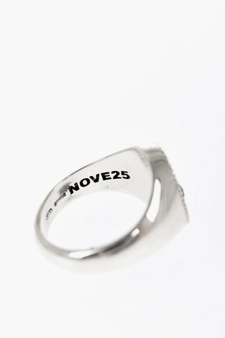 Sterling Silver Sacred Heart Signet Ring