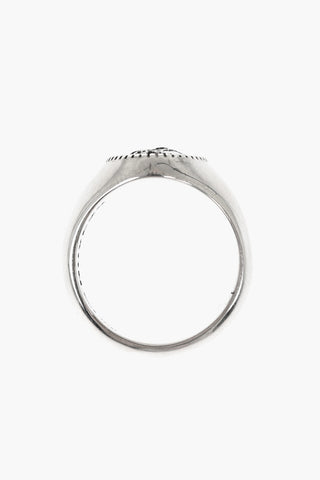 Sterling Silver Sacred Heart Signet Ring