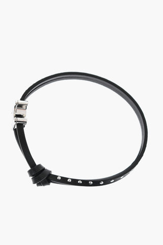 Braccialetto TRIOMPHE In Pelle Borchiata con Monogram 
