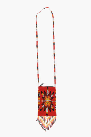 Glass Beaded Crossbody Bag with Morning Star