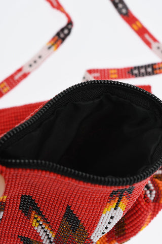 Glass Beaded Crossbody Bag with Morning Star