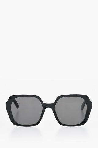 Solid Color DIOR MIDNIGHT S2F  Sunglasses with Golden Logo