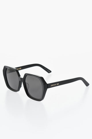 Solid Color DIOR MIDNIGHT S2F  Sunglasses with Golden Logo