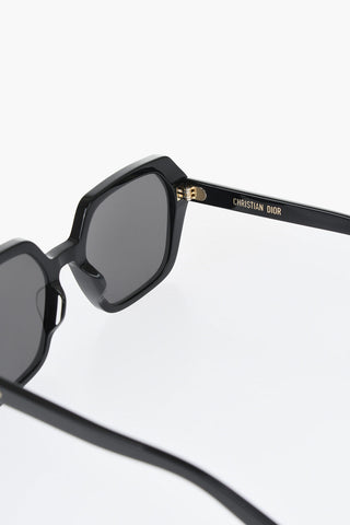 Solid Color DIOR MIDNIGHT S2F  Sunglasses with Golden Logo