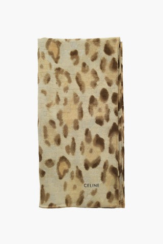 Animal Motif Silk Foulard