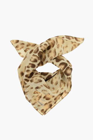 Animal Motif Silk Foulard