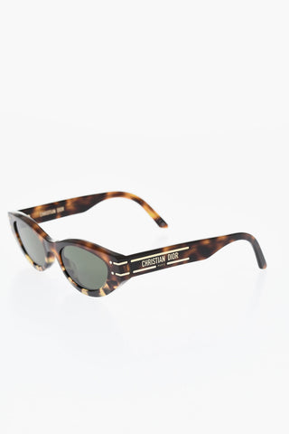 Tortoiseshell DiorSignature B5I Sunglasses with Golden Logo