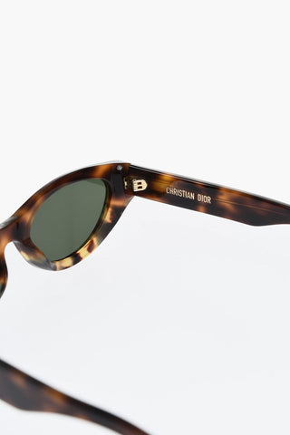 Tortoiseshell DiorSignature B5I Sunglasses with Golden Logo