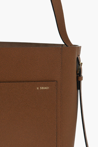 Textured Leather Shoulder Bag with Buckle Detail