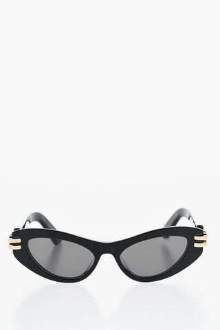 Solid Color CDIOR B1U Cat-Eye Sunglasses with Golden Details