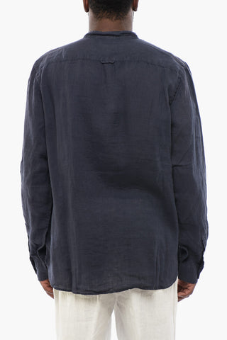 Korean Neckline Linen Shirt