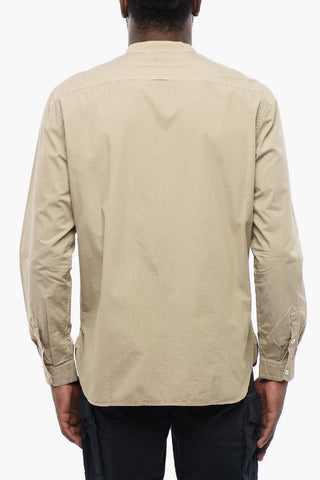 Korean Neckline Linen Shirt