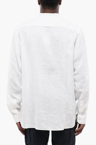 Korean Neckline Linen Shirt