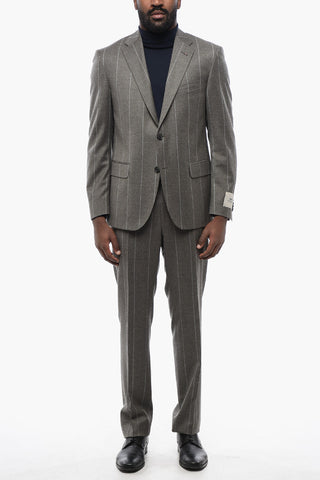 CC COLLECTION Pinstriped RIGHT Wool Blend Suit