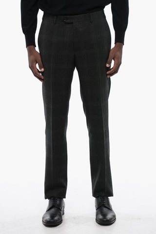 CC COLLECTION Virgin Wool Suit with Check Pattern