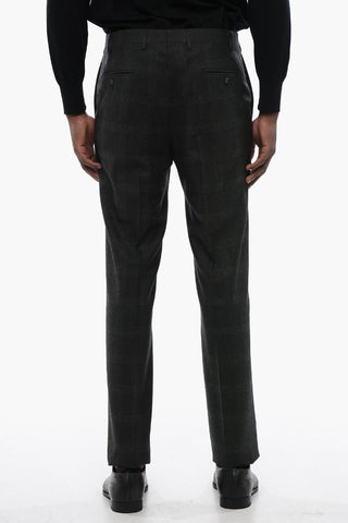 CC COLLECTION Virgin Wool Suit with Check Pattern