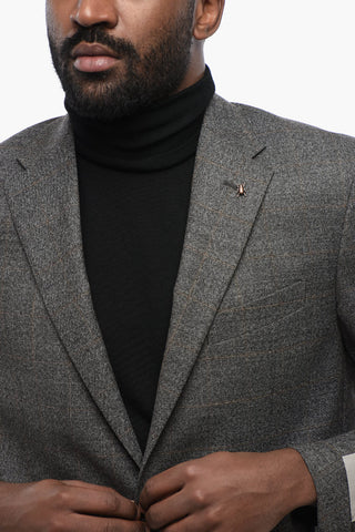 CC COLLECTION Virgin Wool RIGHT Suit with Windowpane Pattern