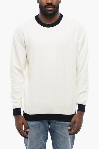 Cotton COLOR BLOCK Crewneck Sweater