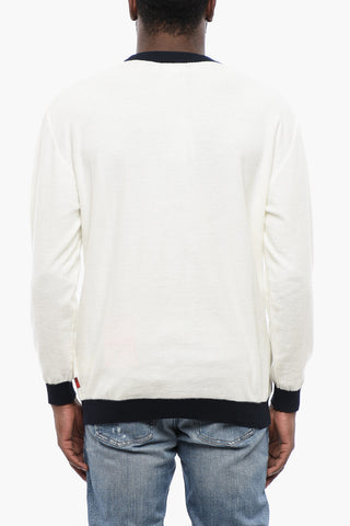 Cotton COLOR BLOCK Crewneck Sweater