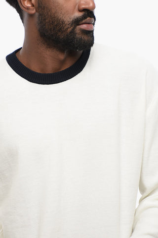 Cotton COLOR BLOCK Crewneck Sweater