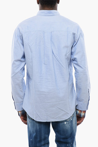 Embroidered Shirt OXFORD with Double-Fabric Sleeves