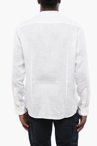 Korean Neckline Linen Shirt