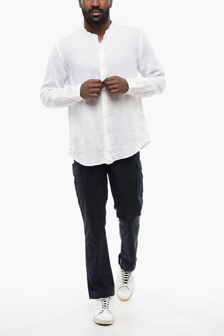 Korean Neckline Linen Shirt