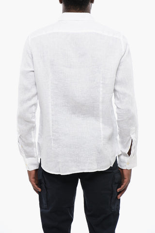 Camicia In Lino Con Ricamo